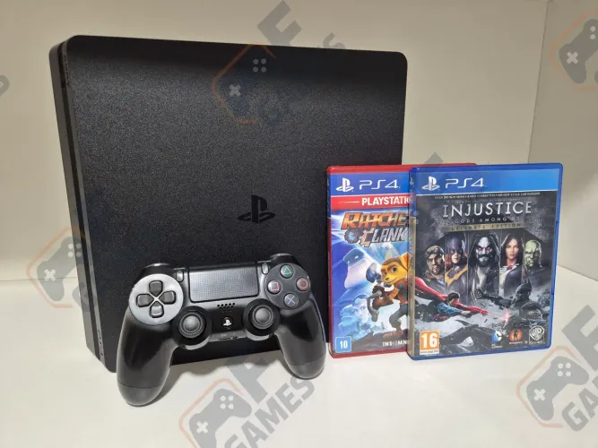 PS4 | Playstation 4 Slim 1TB Seminovo + Controle Original!!!