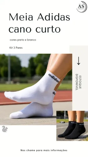 Meia Adidas cano curto