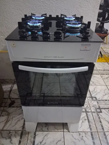 Fogão Atlas mesa de vidro valor $550 reais