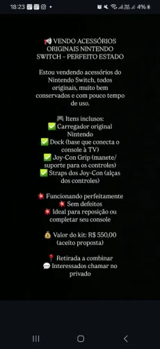 Acessórios Nintendo