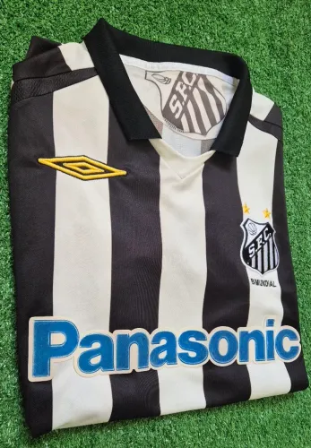 camisa santos listrada temporada 06/07 - tamanho m.