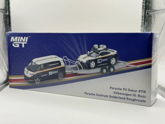 Mini GT S0019 - Porsche 911 Dakar #718 / Volkswagen ID. Buzz Porsche SET