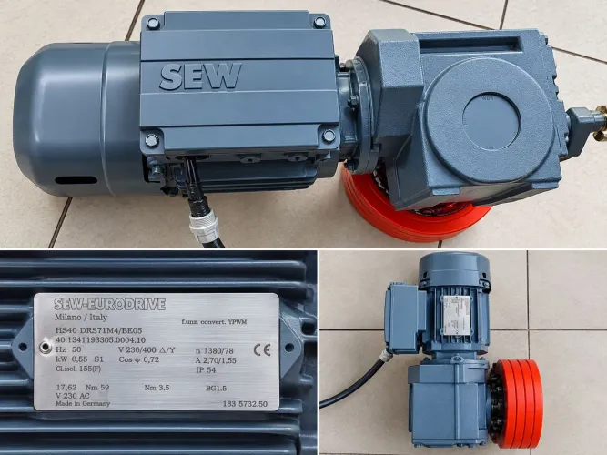 KIT Motor SEW + INVERSOR 0,55kw com freio