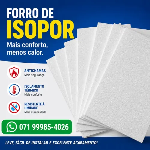 Forro de isopor Eps antichamas