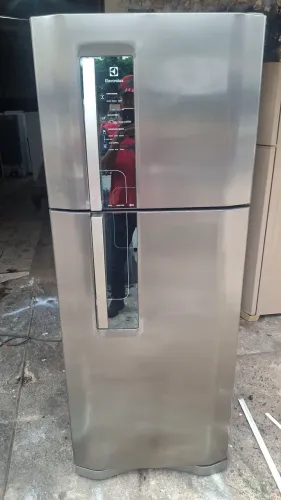 GELADEIRA ELECTROLUX INOX DUPLEX FROST FREE SEMI-NOVA
