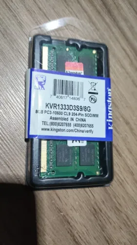 Memoria Note 8Gb Ddr3 1333Mhz Kingston KVR1333D3S9/8G Nova Lacrada