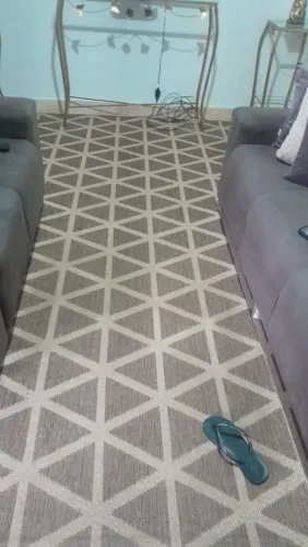 Tapete sisal estampa geométrica 