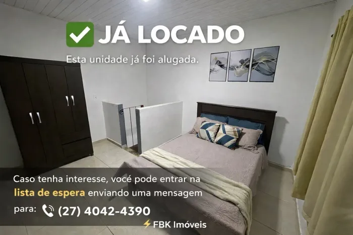 Alugo sem Fiador - STUDIO DUPLEX MOBILIADO - CARIACICA SEDE