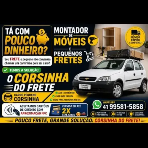 FRETE PEQUENOS FRETES E MONTAGENS DE MÓVEIS  *