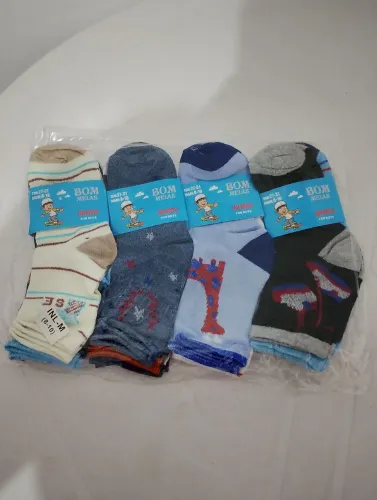 Kit 12 Pares Meias Infantil Masculino Idade:8-10 anos 