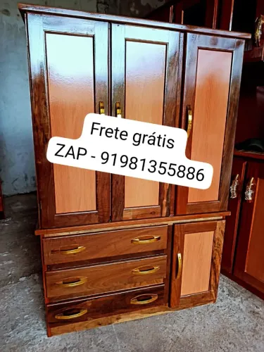 Guarda roupa de solteiro madeira Ypê novo!