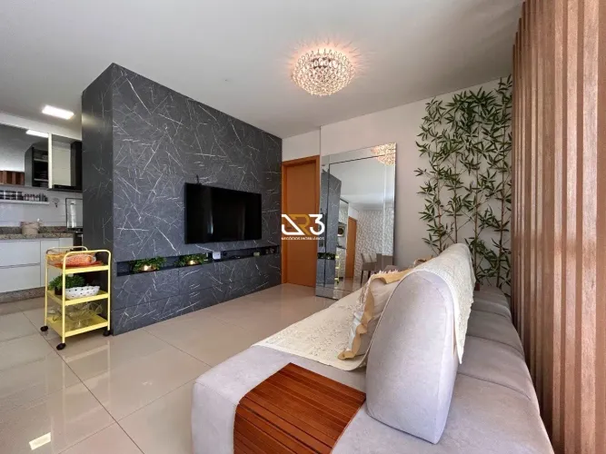 Apartamento decorado para alugar no Ed. Trésor - 3 quartos (1 suíte), sacada gourmet, 95m²