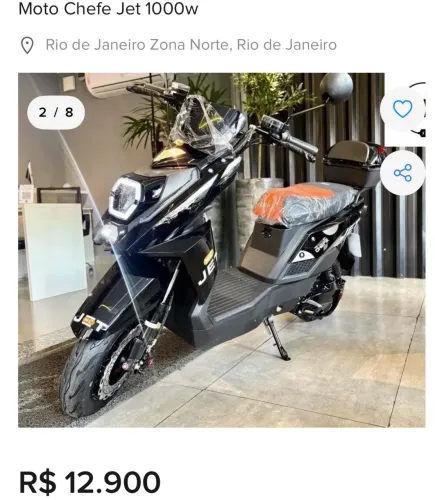 Moto jet 1000watt moto chefe