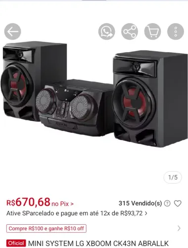 Micro System LG 220 RMS