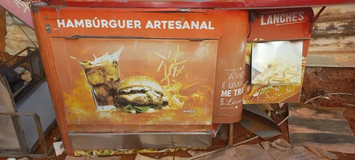Food truck para picape trabalhar lado de dentro