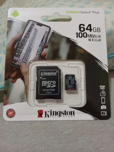 Cartão de memória Kingston (Canvas Select Plus) micro SD 64GB 100MB-S SDCS2-64GB