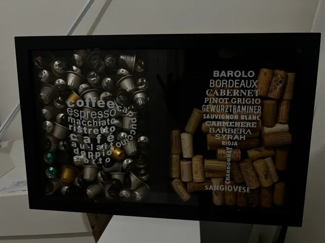 Quadro Café e Vinho