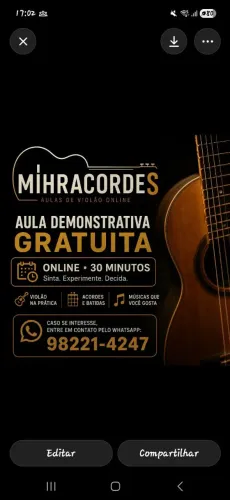 Professor de violão básico em Guarulhos! ?