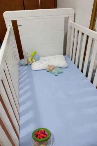 Berço infantil MDF branco