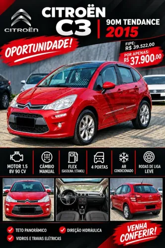 Citroen C3 Tendance 1.5 Flex 8V 5P Mec. 2015
