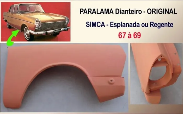 Paralama Dianteiro Simca 66 À 67 Regente Esplanada Original Direito
