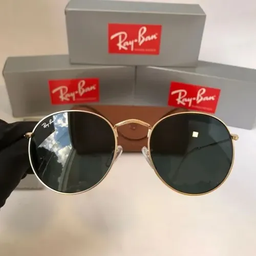 Óculos de sol Ray ban Round tradicional lentes de cristal Ant Risco