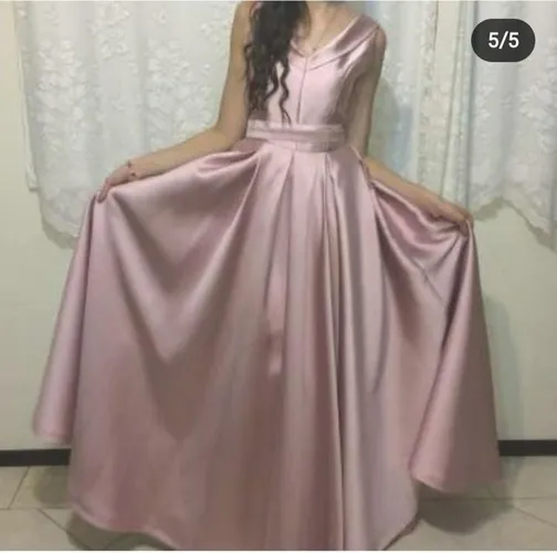 Vestido de festa madrinha rosa antigo