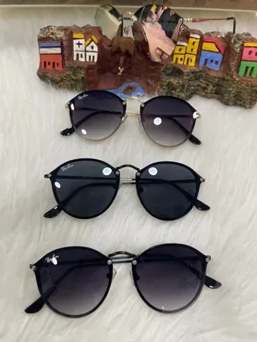 Rb óculos round blaze sem aro unissex lentes uv400 novo