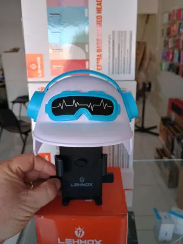 Suporte para Celular com Design Criativo de Fone de Ouvido