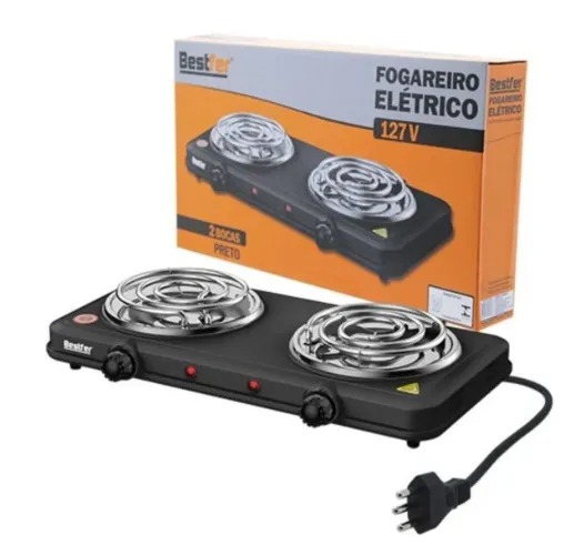 Fogareiro elétrico 220w duas boca R$ 176,00 À vista 