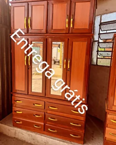 Guarda roupa casal 8 portas 6 gavetas - novo
