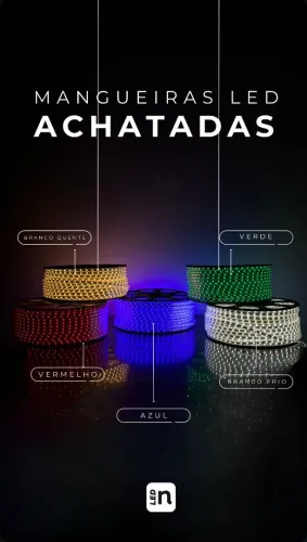 Mangueiras LED achatadas - Ilumine sua casa com estilo!