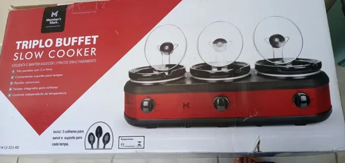 Rechaud eletrico triplo buffet red ( Marca: Member's Mark 127v.  Usada.