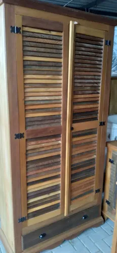  Armário Multiuso Porta Veneziana Madeira Mista