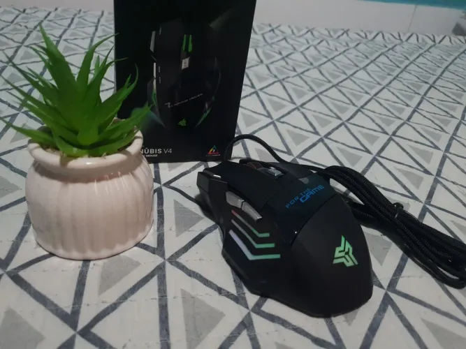 Mouse gamer usb rgb 7 botões, leve e confortável 