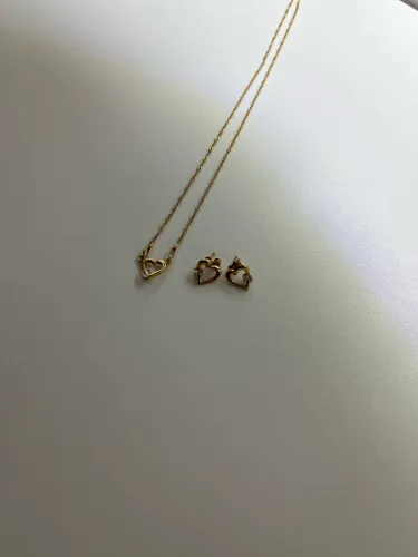 Conjunto de brinco de colar 