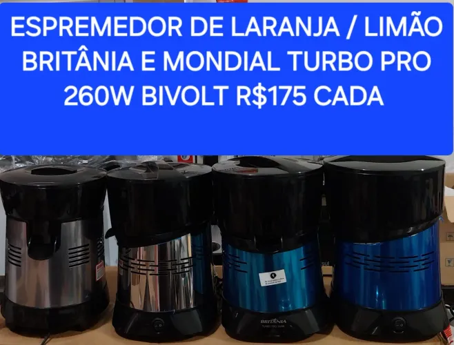 Espremedor de Laranja Britânia ou Mondial Turbo Pro 260W Bivolt