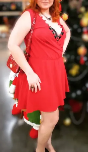 Lindo vestido vermelho para o Natal