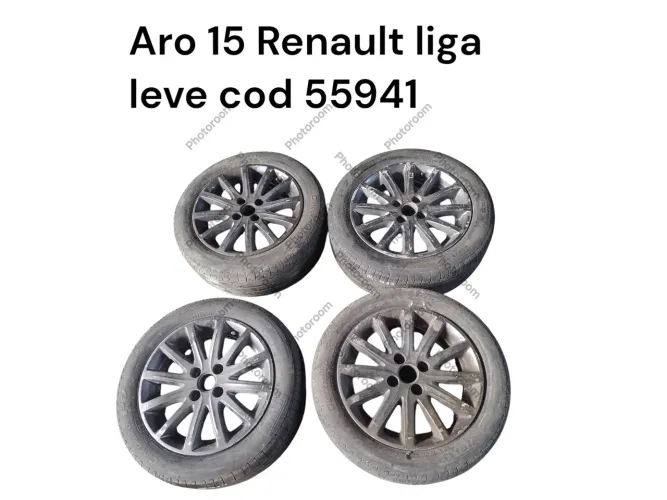 Jogo de aro 15 Renault liga leve cod 55941