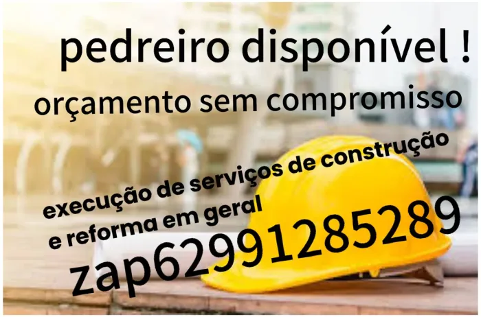 Disponível para empreita e diária 