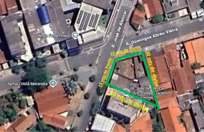 Lote de Esquina - 454 M2 - Em frente ao Colégio Progressivo  - Particular