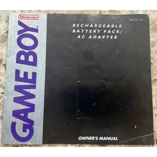 Manual do Game Boy rechargeable battery pack ac adapter