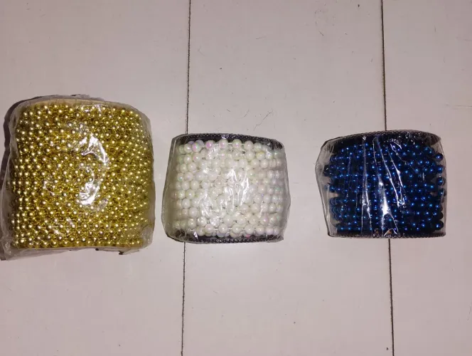 Cordões de Pérolas para Decoração 3 rolos