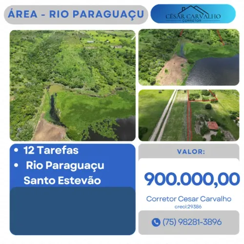 ÁREA - RIO PARAGUAÇU - 12 TAREFAS