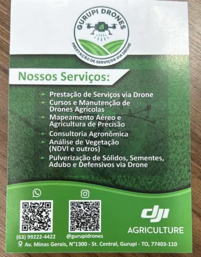Drone Agrícola (prestação de serviços)Gurupi e Tocantins 