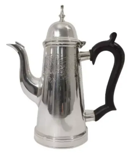 Bule Café Banho Prata Ramos E Flores Cabo Madeira - Epnsa