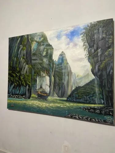Pintura a óleo A descoberta