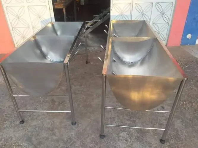 Conjunto de 2 Bancadas de Aço Inox para Restaurante