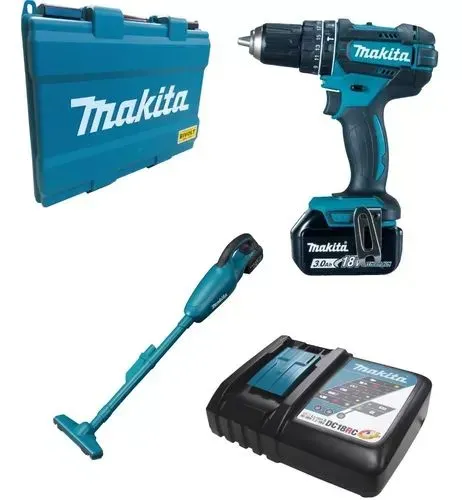 Kit Completo Makita - Furadeira/Parafusadeira + Aspirador + Maleta