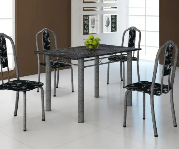 Conjunto Mesa Tubular Luísa  Pronta Entrega*